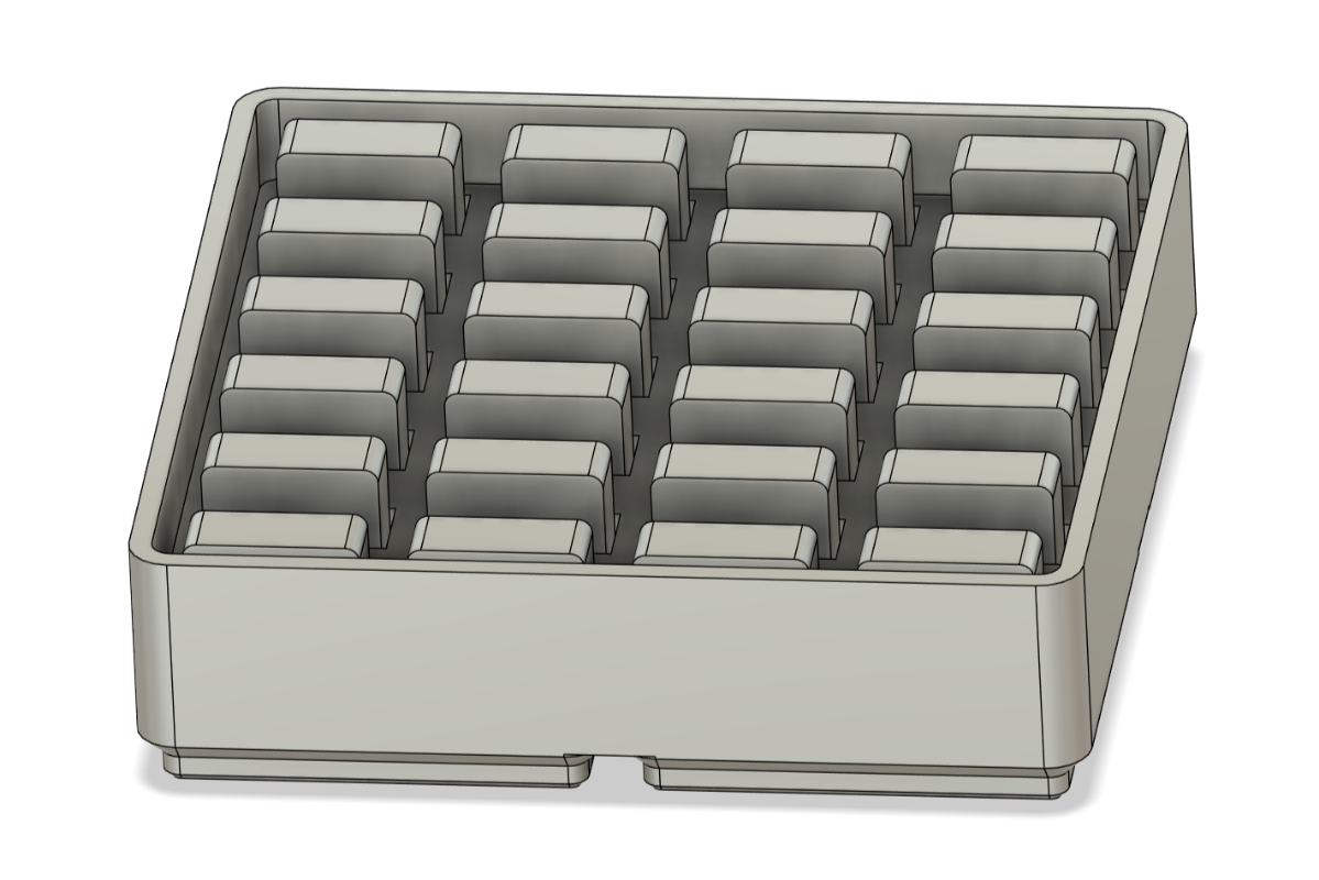 Button Cap Gridfinity Storage Container