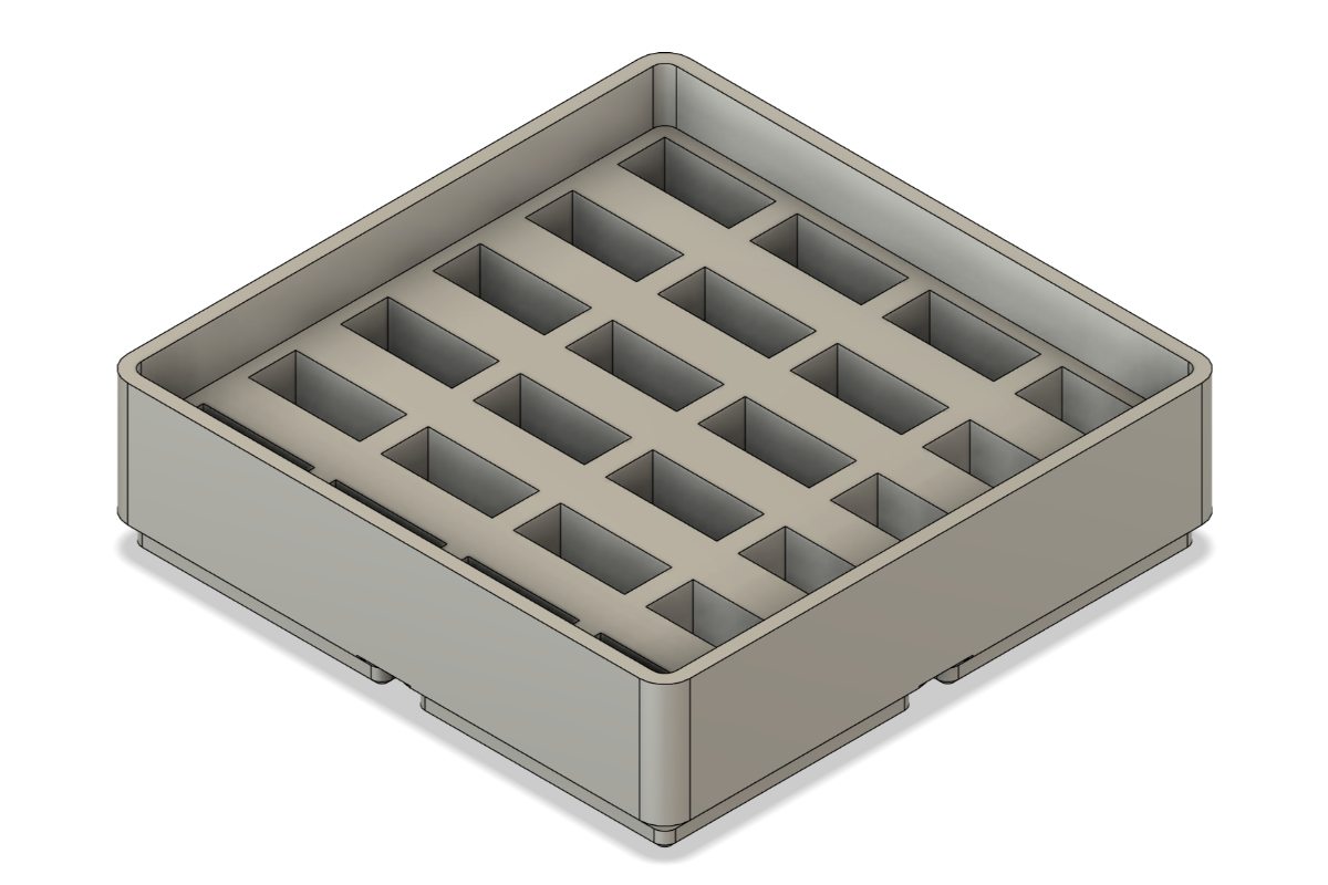 Button Cap Gridfinity Storage Container