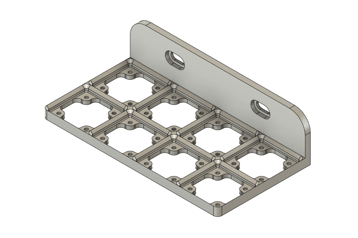Side Mounted Gridfinity Tray for Virpil Devices & Rail Mounts
